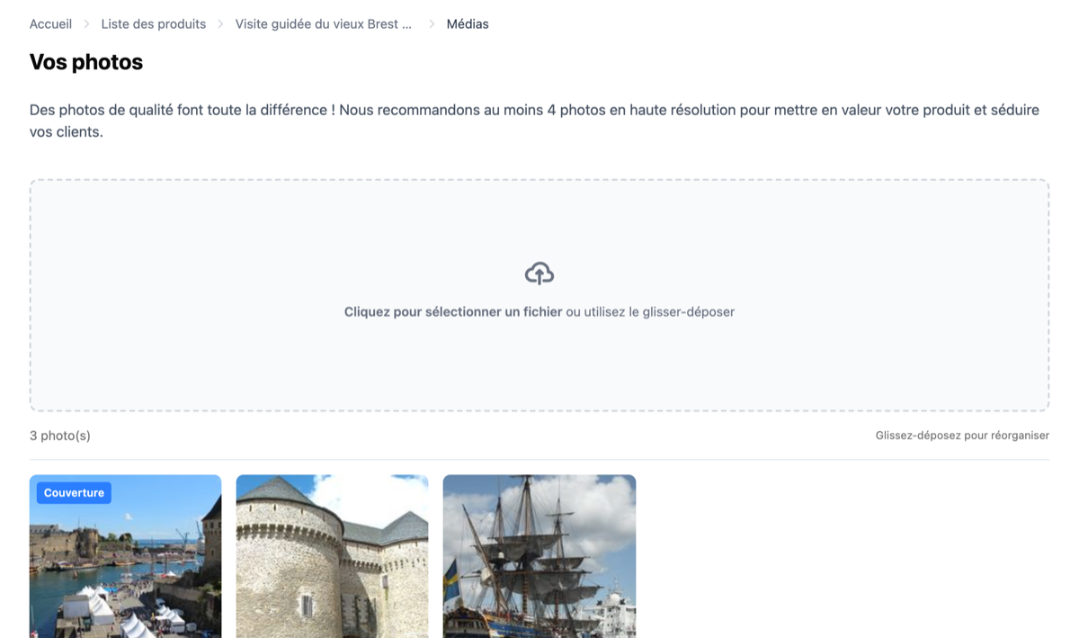 Comment ajouter des images à mon produit