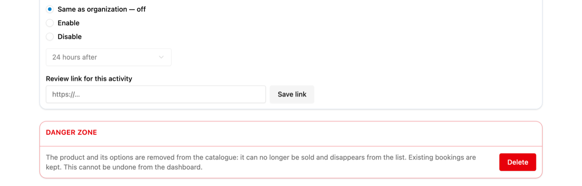 How do I delete a product