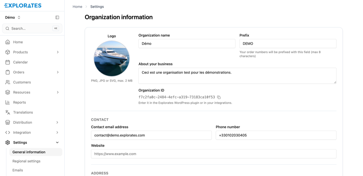 How do I customize my organization details