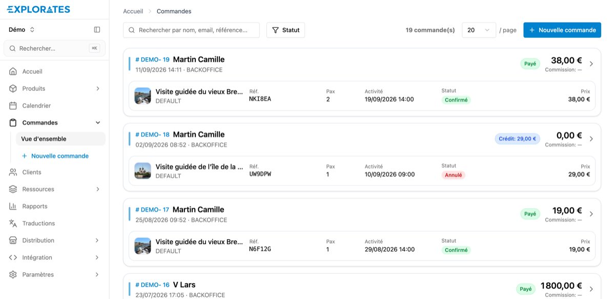 Quelle est la différence entre une commande et une réservation